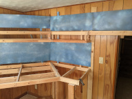 End of benchwork by door